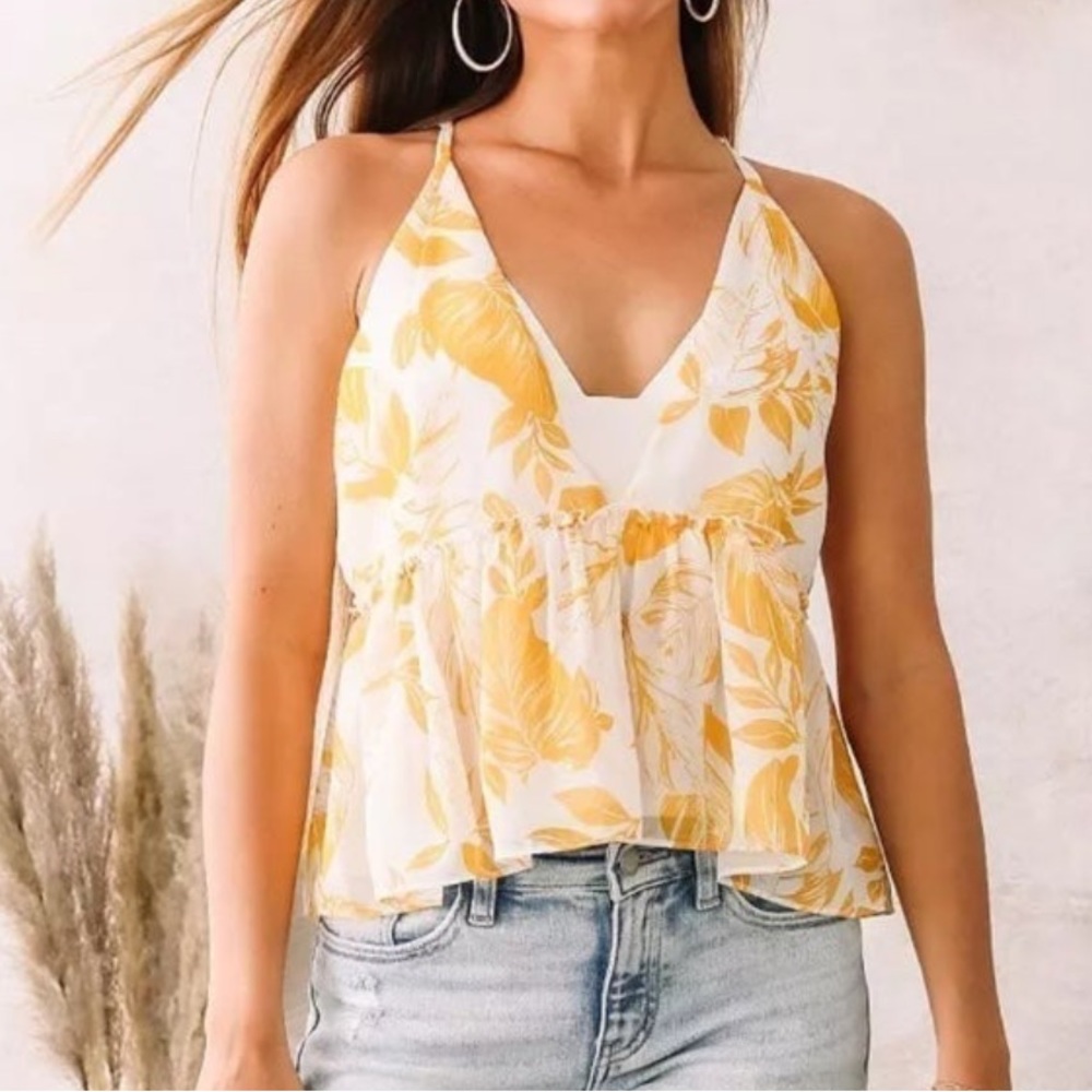 En Créme Flowy Boho Tank Top Blouse